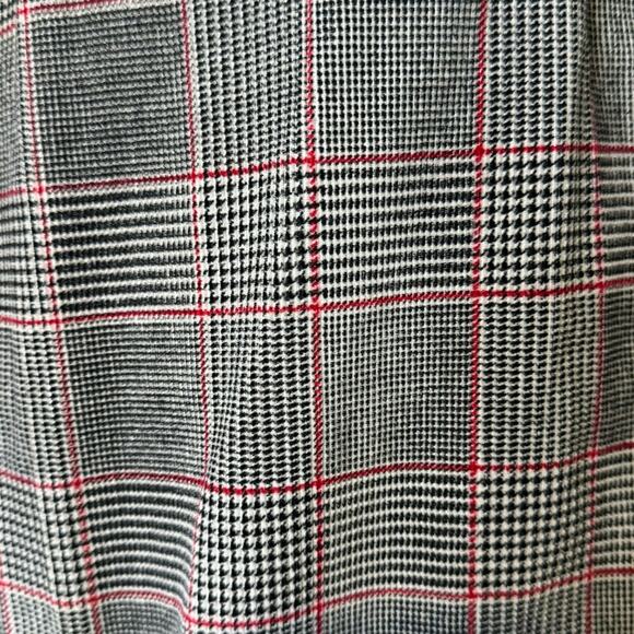Talbots Size 16 Petite Black White Red Plaid Corduroy Pants Trousers - Picture 7 of 8